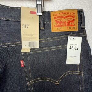 Levis 517 Mens Bootcut Jeans Dark Wash Rigid Indigo 42x32 00517-0217 NWT